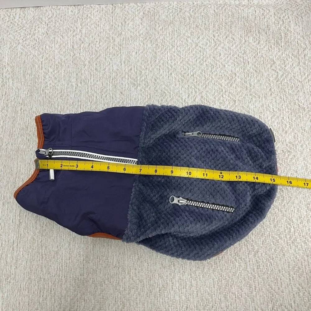 Top Paw Dog S Navy Orange Fleece Sweater **READ**